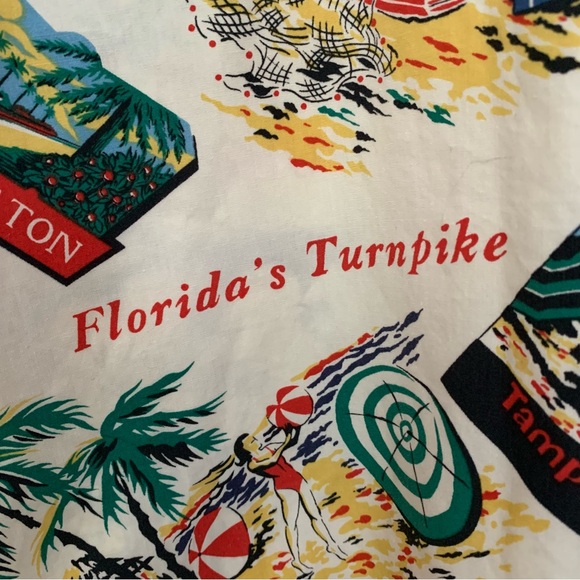 Vintage Florida Retro Postcard Turnpike Toll Collector Uniform Novelty Shirt Top - Picture 4 of 15